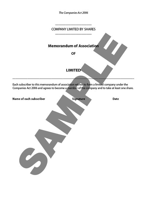 Memorandum & Articles of Association
