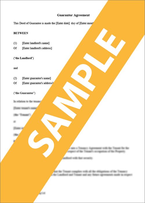 Rent Guarantee Agreement