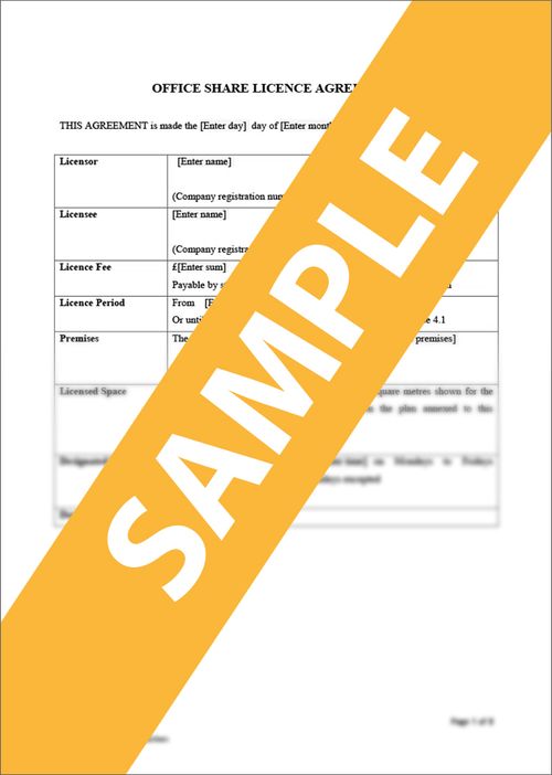 Sharing Office Space Rental Agreement