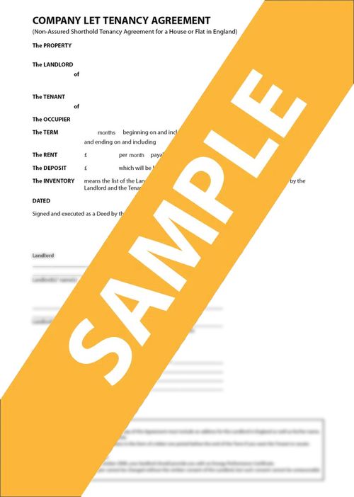 Company Let Tenancy Agreement